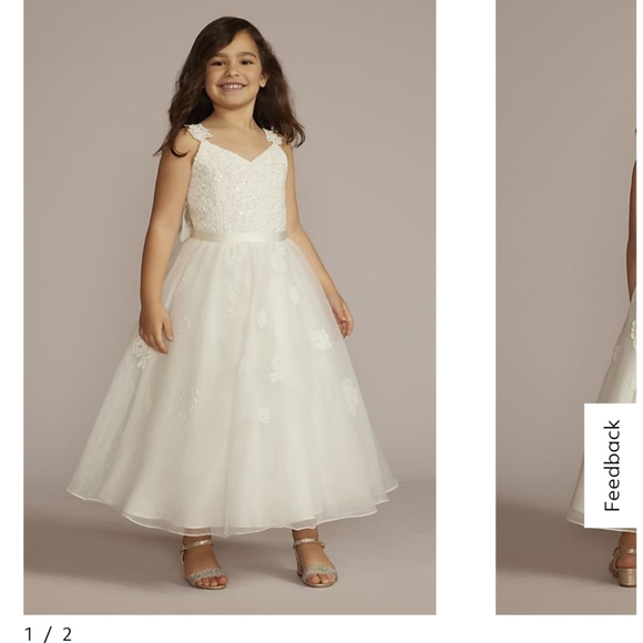 David's Bridal Flower Girl Dresses Sizes 12, 6, 3 - Picture 3 of 5